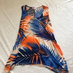 Pretty Woman orange and blue tank top